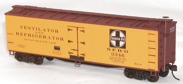 Accurail 8020 HO Scale Santa Fe 40' Wooden Reefer Kit Road #s: 8291/8753/9346
