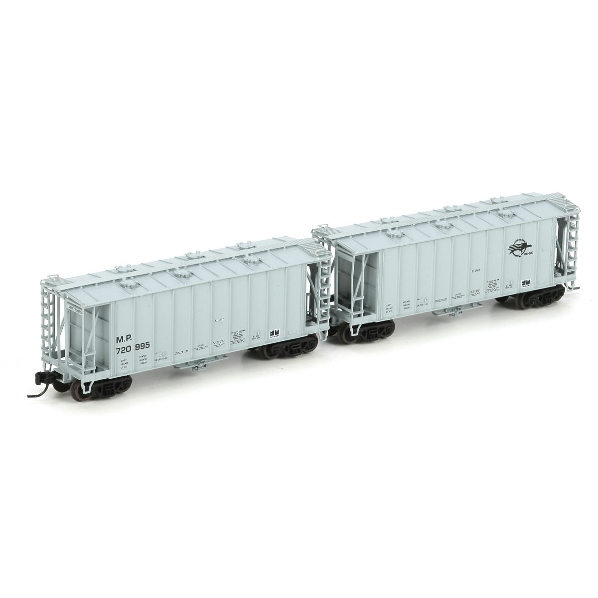 Athearn 23056 N Missouri Pacific GATC 2600 Hopper Set #720995 (2)