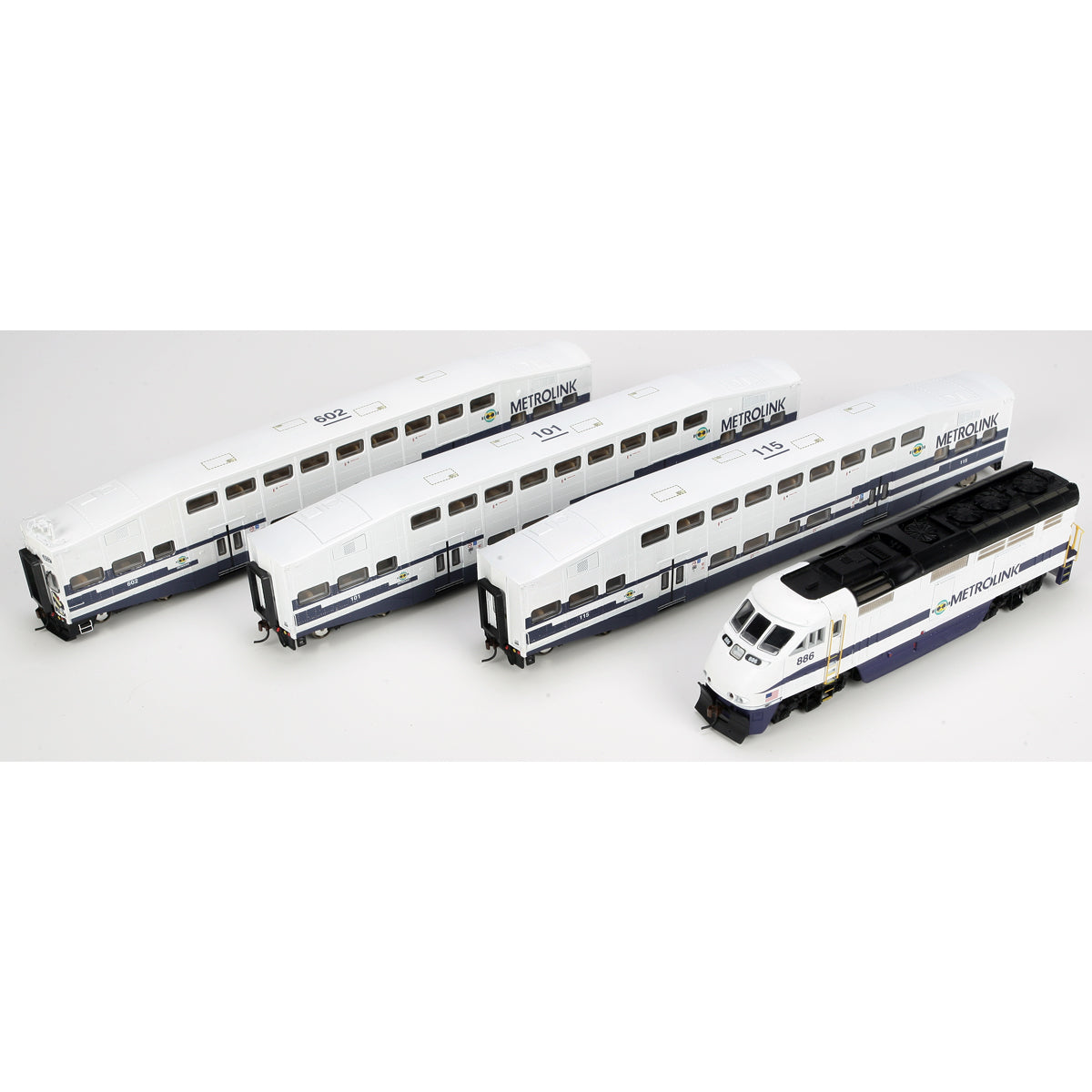 Athearn 25992 Metrolink F59PHI HO Gauge Commuter Train Set
