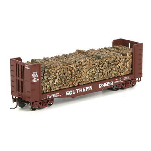Athearn 81487 HO Southern 40' Pulpwood Flat w/Load #124958