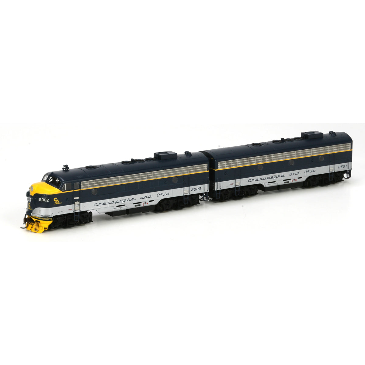 Athearn G22514 C&O HO FP7A/F7B Diesel Locomotive Set #8002/#8501