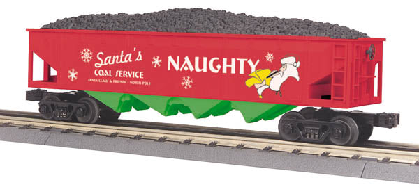 MTH 30-75385 O Gauge Christmas 4-Bay Hopper Car