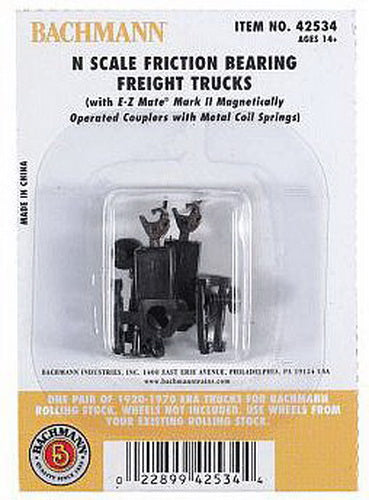 Bachmann 42534 N Friction Bearing Freight Trucks
