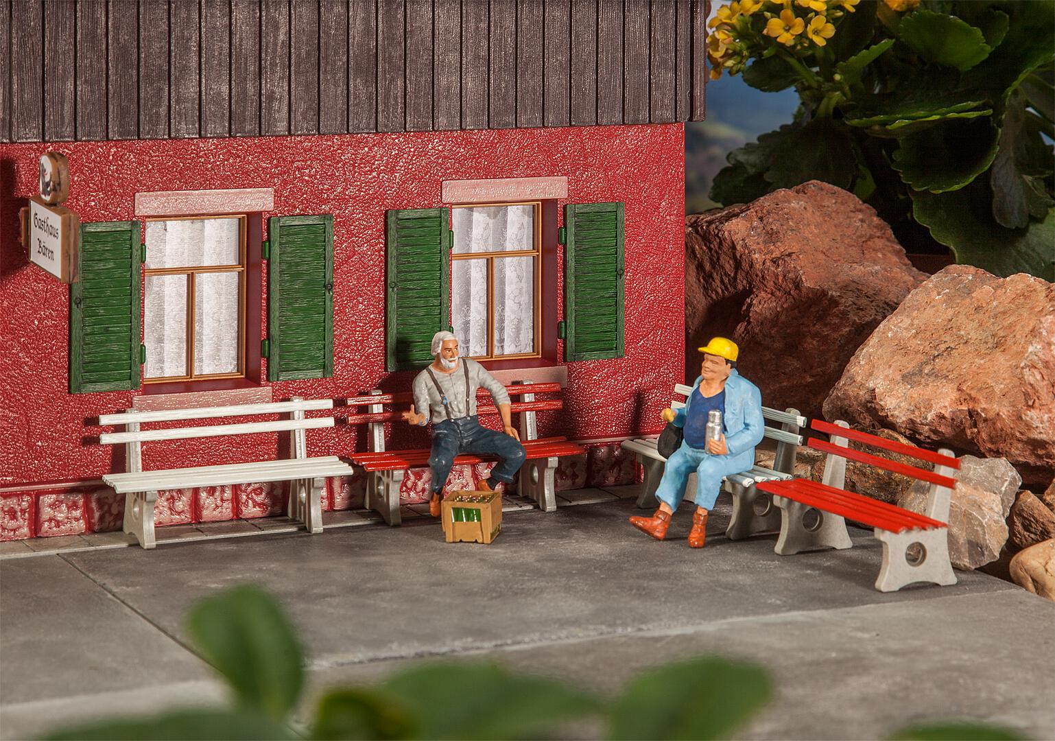 Pola 333221 G Park Benches Kit (Set of 4)