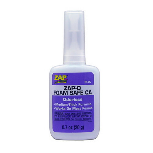 Pacer Glue PT25 Zap-O StyroFoam Safe CA Super Glue - 7 oz. Bottle