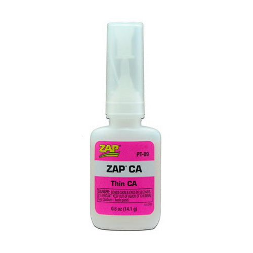 Pacer Glue PT09 Zap Super Thin CA Super Glue - 1/2 oz. Bottle