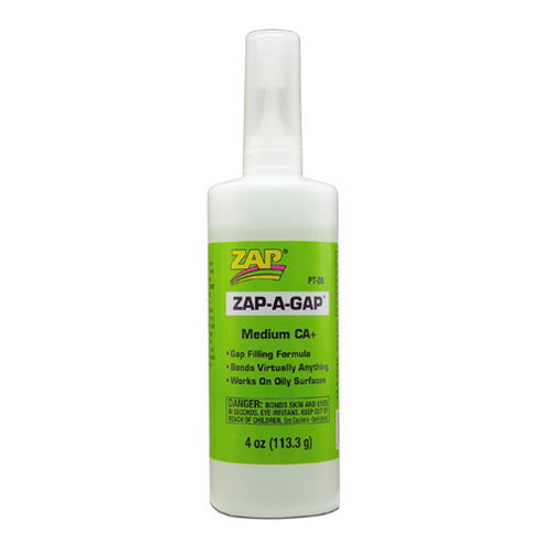 Pacer Glue PT05 Zap-A-Gap Filling Super Glue - 4 oz Bottle