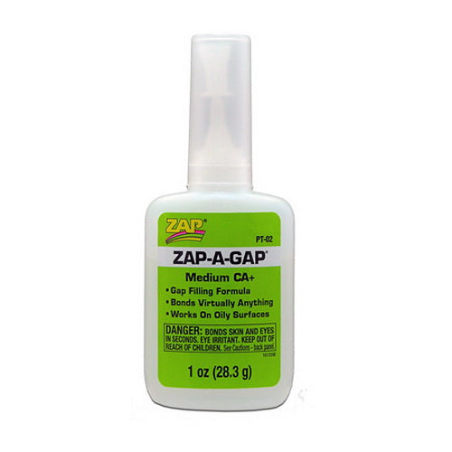 Pacer Glue PT02 Zap-A-Gap Filling CA+ Super Glue - 1 oz. Bottle