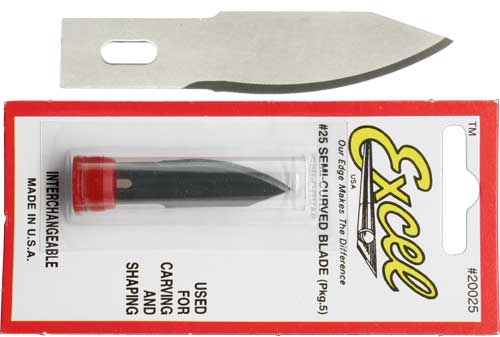Excel 20025 #25 Curved Contoured Replacement Blade (Pack of 5)