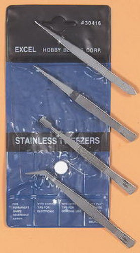 Excel 30416 Tweezers (Set of 4)