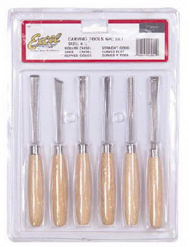 Excel 56011 Beginners Woodcarving Chisel Set (Set of 6)