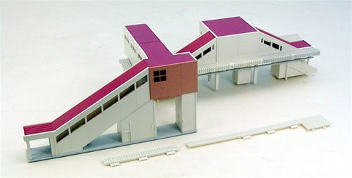 Kato 23-123 N Overhead Transit Station Expansion Set Building Assembled