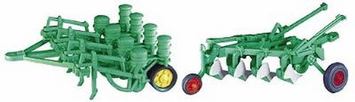 Life Like 1625 HO SceneMaster Four-Bottom Plow & Seed Planter (Pack of 2)