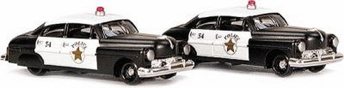 Life Like 1698 HO Scale Scenemaster Police Cruisers (Pack of 2)