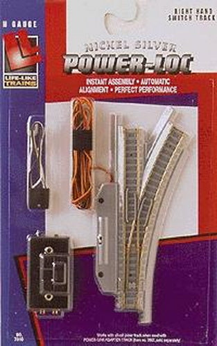 Life Like 7810 N Nickel Silver Power-Loc Right Hand Remote Switch Turnout