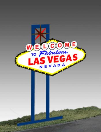 Miller Engineering 1251 HO/N Las Vegas, Animated Neon Style Sign Kit