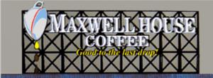 Miller Engineering 4181 HO/O Maxwell House Coffee Animated Neon Billboard