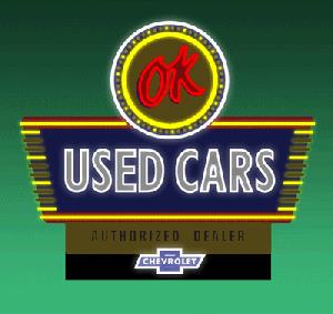 Miller Engineering 5482 N Animated Neon Billboard OK Used Cars