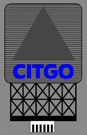Miller Engineering 8781 HO/O Scale Citgo Animated Neon Billboard Sing