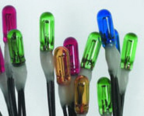 Miniatronics 18-Y12-10 12V 2.4mm Yellow Incandescent Light Bulbs (Pack of 10)