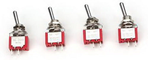 Miniatronics 36-200-04 Miniature Toggle Switch SPST On/Off (Pack of 4)