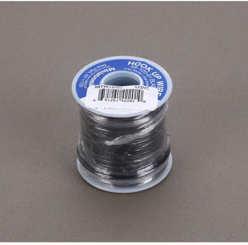 Miniatronics 48-120-01 Black 100' Spool 22 Gauge Single Conductor Stranded Wire