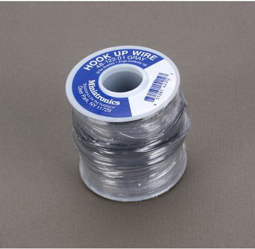 Miniatronics 48-122-01 Wire 22ga sgl 100' gray