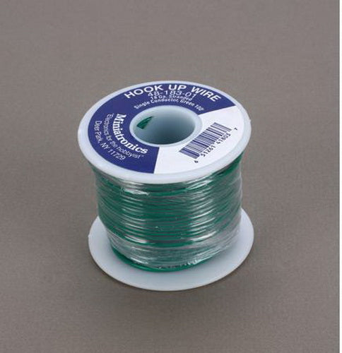 Miniatronics 48-183-01 Green 100' Spool 18 Gauge Single Conductor Stranded Wire