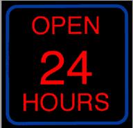 Miniatronics 75-E17-01 HO EL Neon Sign "Open 24 Hours"