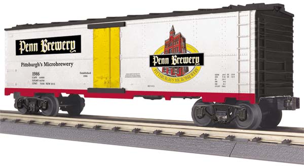 MTH 30-78139 O Gauge Penn Brewery Modern Reefer Car #1986