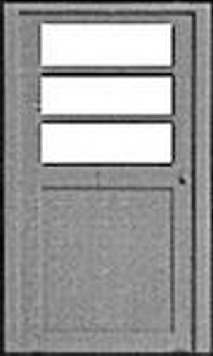 Pikestuff 541-1104 HO Personnel Door 3 Pane Window (Pack of 3)
