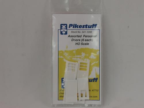 Pikestuff 541-1200 HO Assorted Personal Doors (Pack of 6)