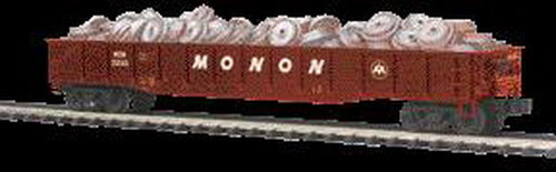 MTH 20--98828 O Monon Gondola w/Wheel Scrap Load #35045