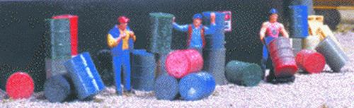 Walthers 3100 HO Oil Drum/Figure Set Kit