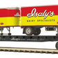 MTH 20-98835 O Gauge Flat Car w/2 Pup Trailers #932