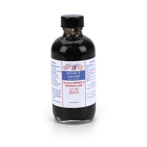 Alclad II 309 Black Primer & Microfiller - 4 oz. Bottle