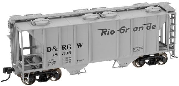 Atlas 11288 HO Scale Denver & Rio Grande PS-2 Covered Hopper #18335