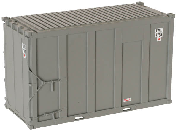 Atlas 20000379 20' High-Cube MSW Containers Gray (Set of 4)
