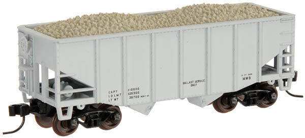 Atlas 41293 N Sacle MOW 55-Ton Fishbelly Hopper Car (Date Only)