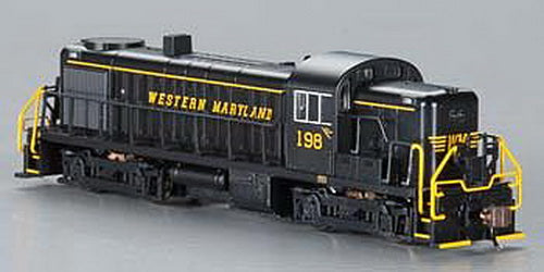 Bachmann 64253 N Scale Western Maryland Alco RS-3 Diesel Locomotive #198 w/DCC