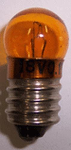 Gargraves 1447A 18 Volt Screw Base Transparent Amber Light Bulb