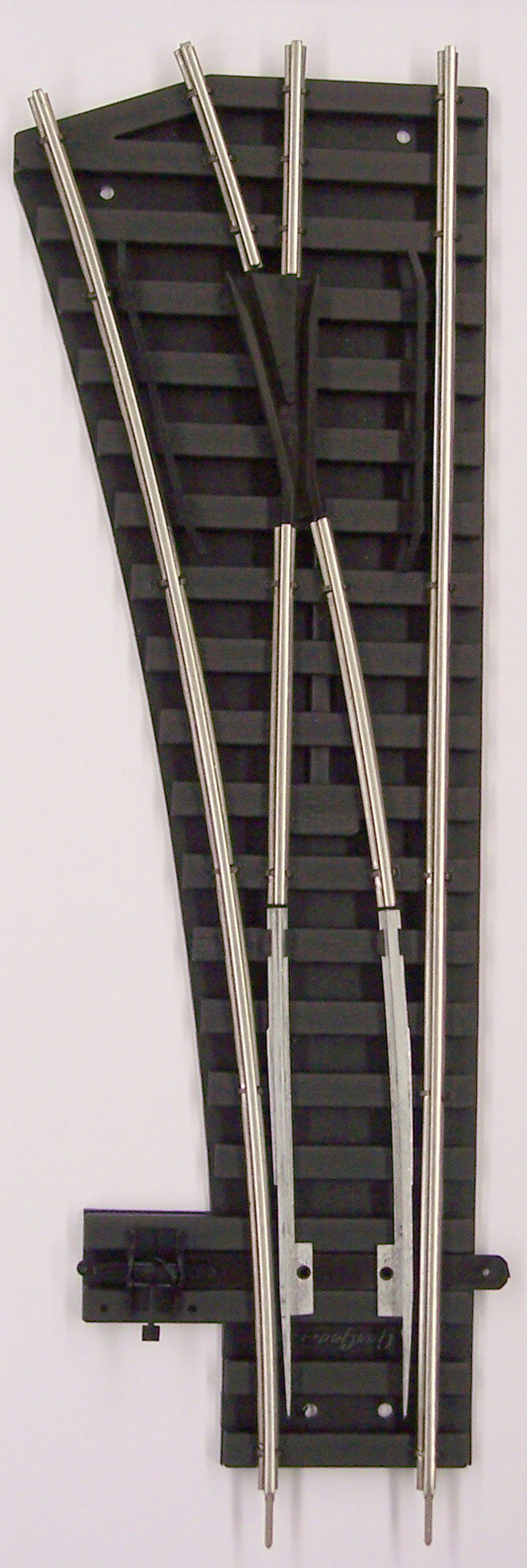 Gargraves 346 O Scale 2 Rail Left Hand Stainless 80 Wide Radius Manual Switch