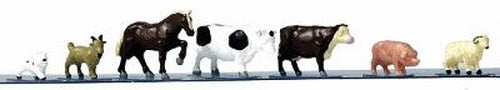Life Like 1603 HO SceneMaster Barnyard Animals (Set of 7)