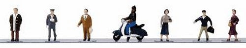 Life Like 1604 HO City People With Motorcycle Figures (Set of 7)