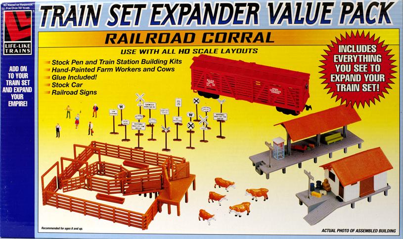 Life Like 1743 HO Train Set Expander Value Pack Railroad Coral