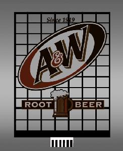 Miller Engineering 3062 N/HO Animated Neon Billboard A&W Rood Beer Small