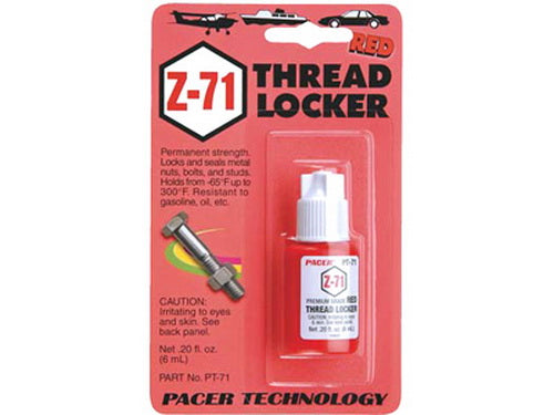 Pacer Glue PT71 Zap Z-71 Red Thread Lock - .2 oz. Bottle