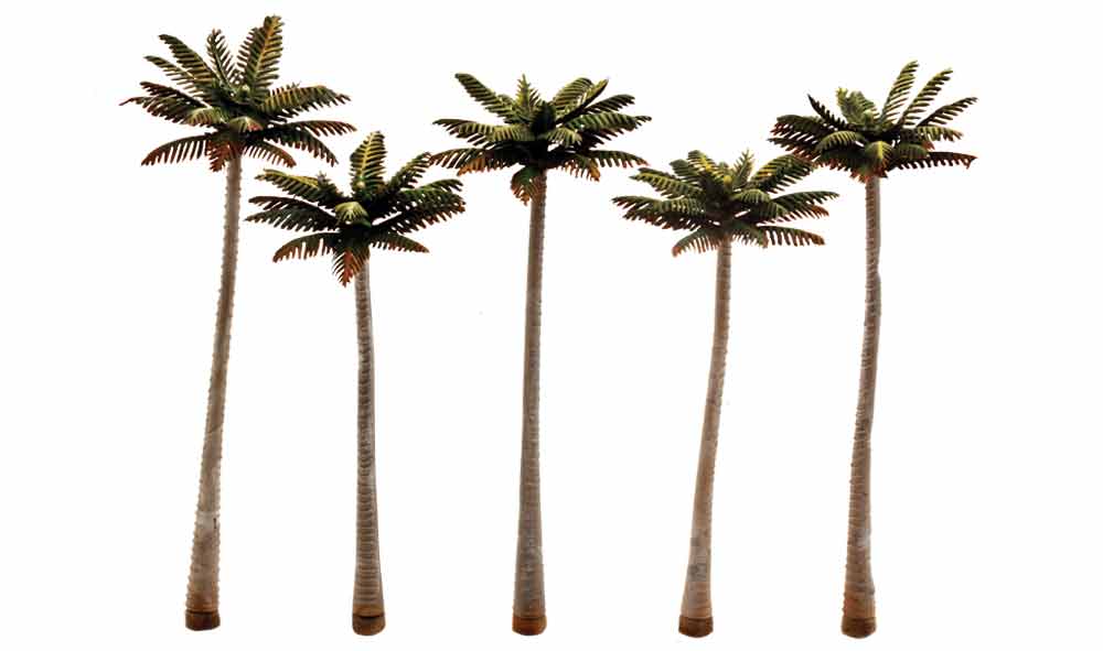 Woodland Scenics TR3597 3" - 3.75" Ready-Made Classic Palm Trees (Pack of 5)