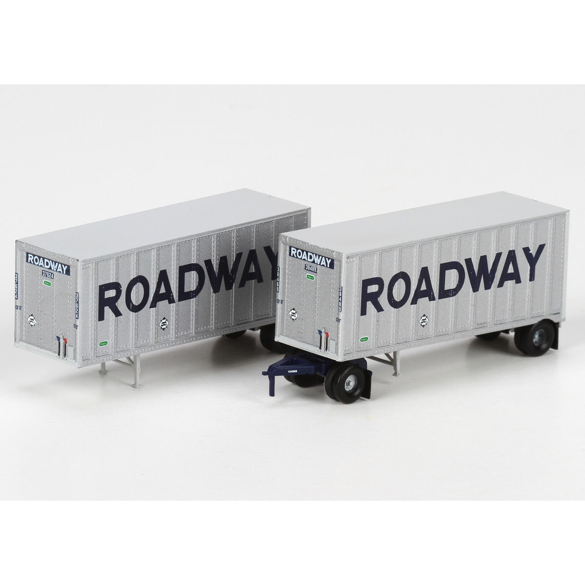 Athearn 28302 N Roadway 28' Trailers with Dolly #1 (2)