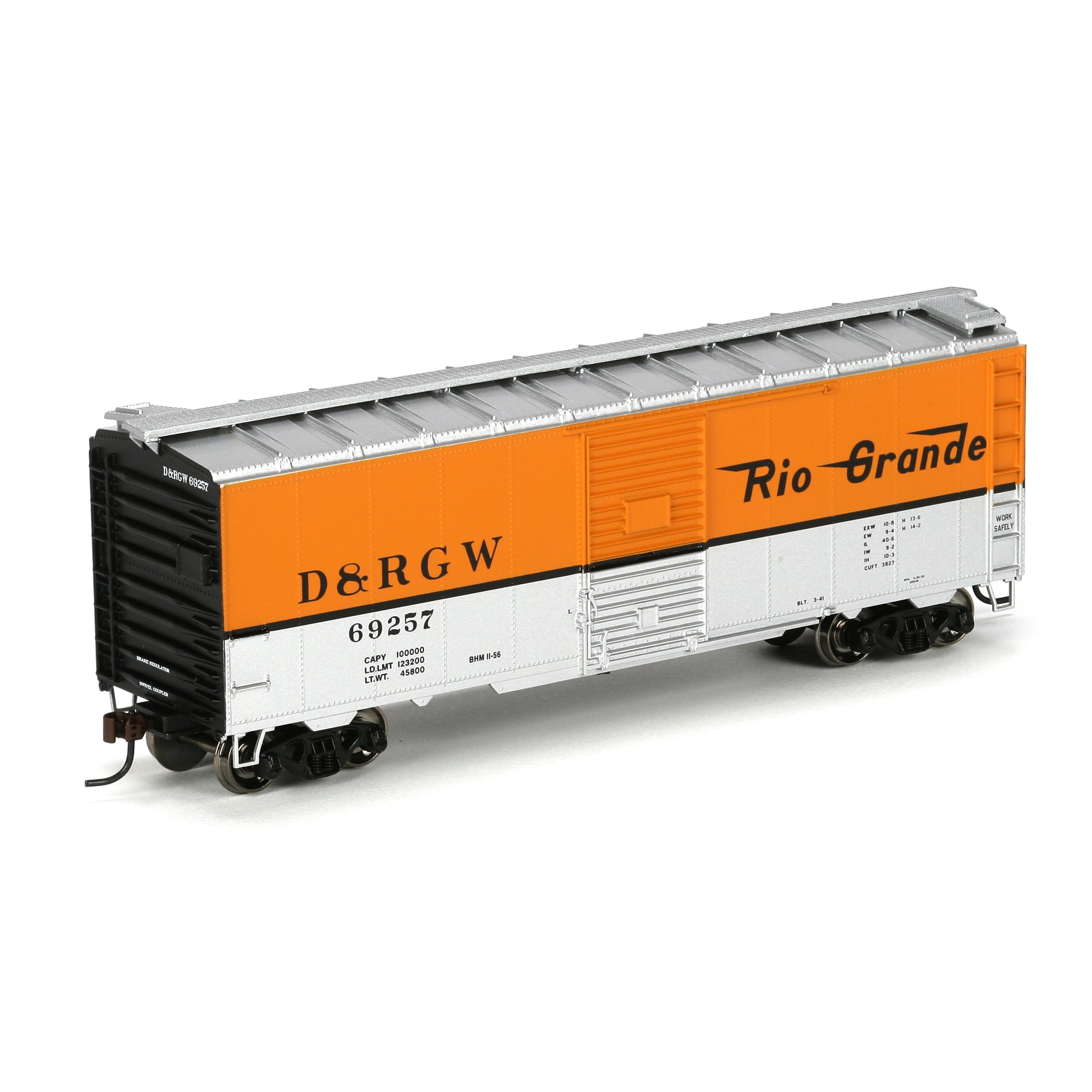 Athearn 70094 HO Scale Rio Grande 40' YSD Boxcar #69257